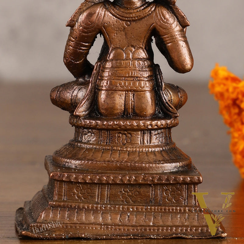Pure Copper Swamy Nammazhwar Idol - 3 Inches