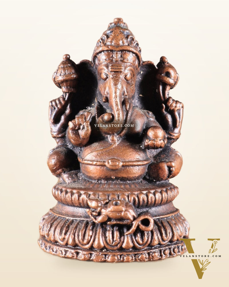 Pure Copper Tiny Lord Ganesha Idol – 5 cm (2") Height, 70g