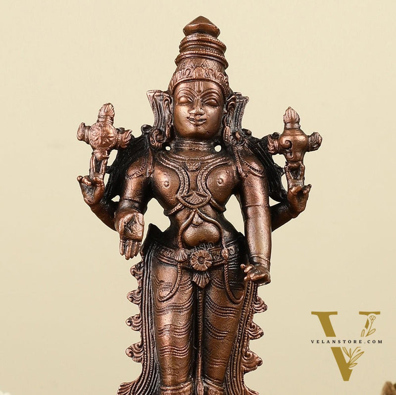 Pure Copper Tirupati Balaji Idol 7"