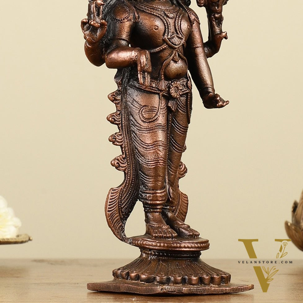 Pure Copper Tirupati Balaji Idol 7"