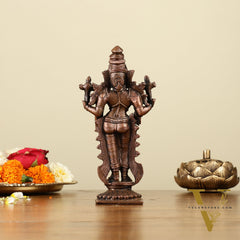 Pure Copper Tirupati Balaji Idol 7"