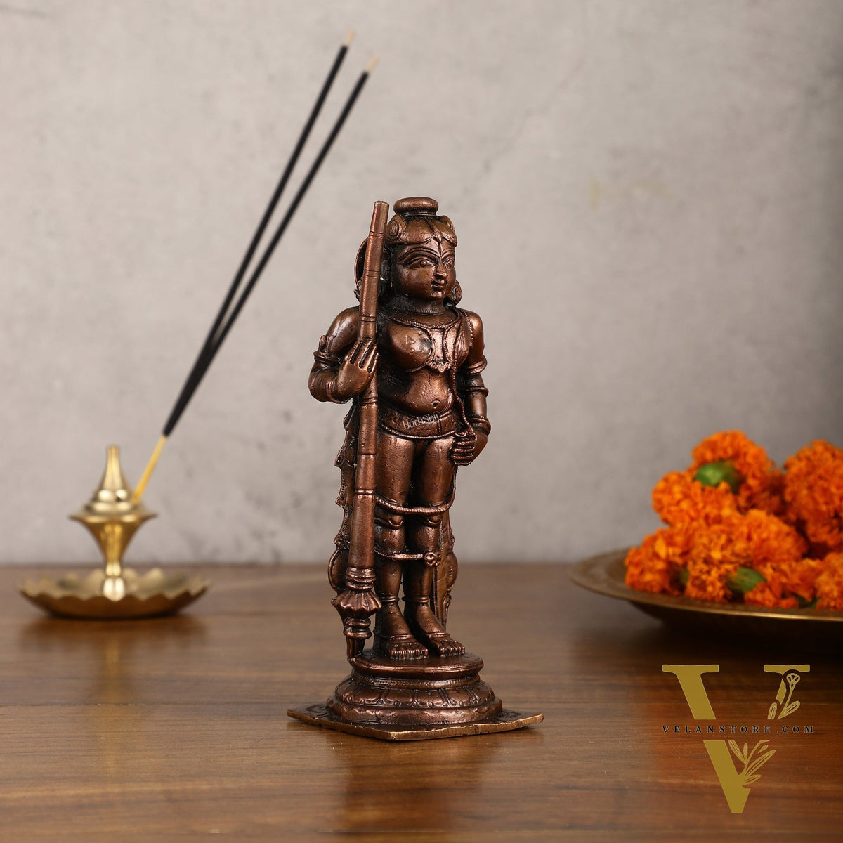 Pure Copper Udupi Krishna Idol | Height 6 inch | BudhShiv Brass Handicrafts