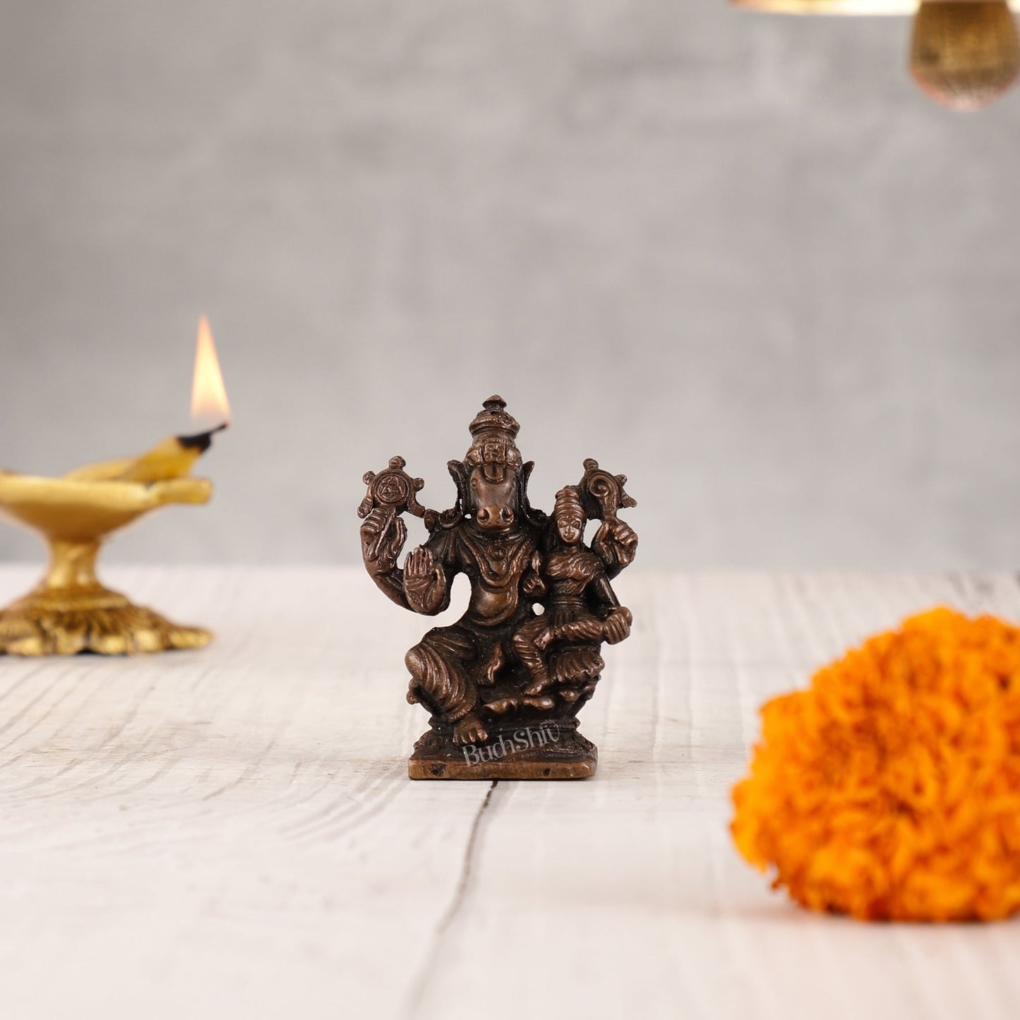 Pure Copper Hayagriva swamy with Lakshmi Idol - 2.5 Inch