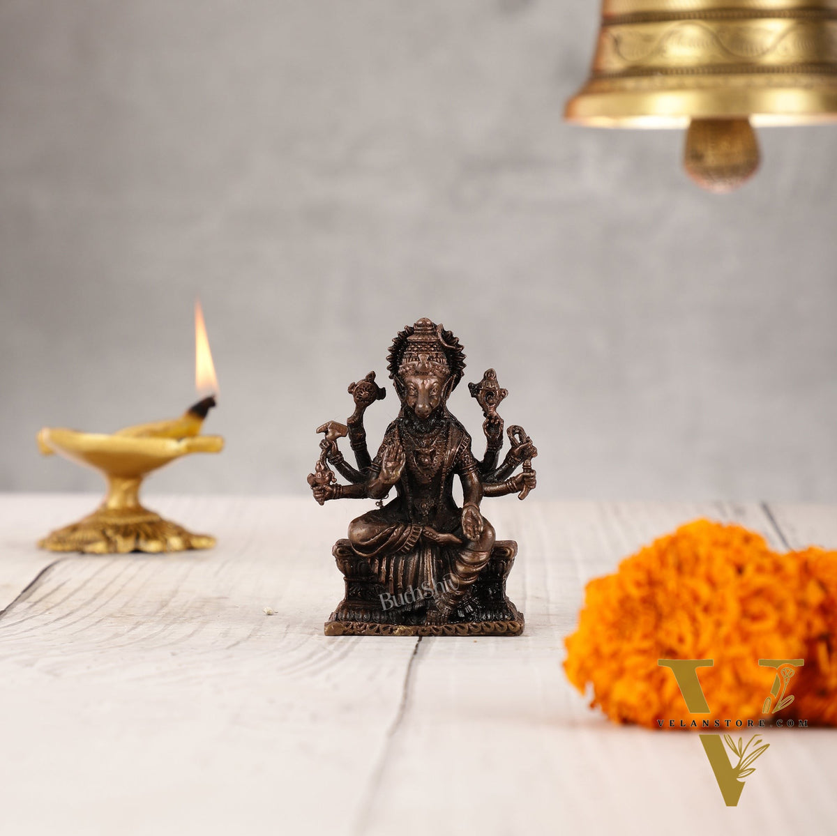 Pure Copper Varahi Amman Idol - 3"