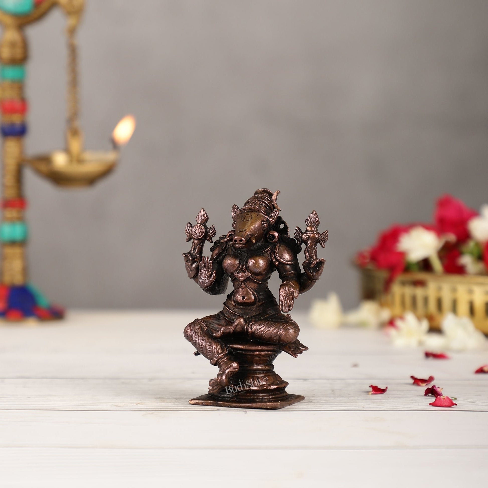 Pure Copper Varahi Amman Idol | Height 3.5 inch |