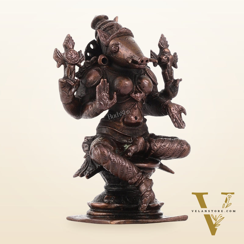 Pure Copper Varahi Amman Idol | Height 3.5 inch |