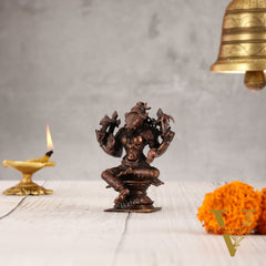 Pure Copper Varahi Amman Idol six arms | Height 3.5 inch | BudhShiv Brass Handicrafts