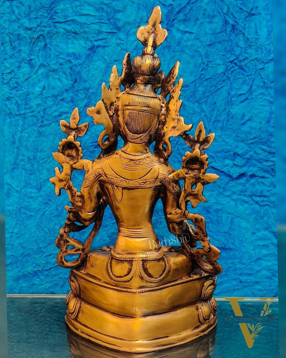 Pure Fine Brass White Tara Statue | 14" x 8" x 5" |