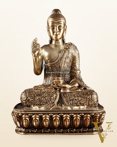 Pure Superfine Brass Blessing Buddha Idol 4"