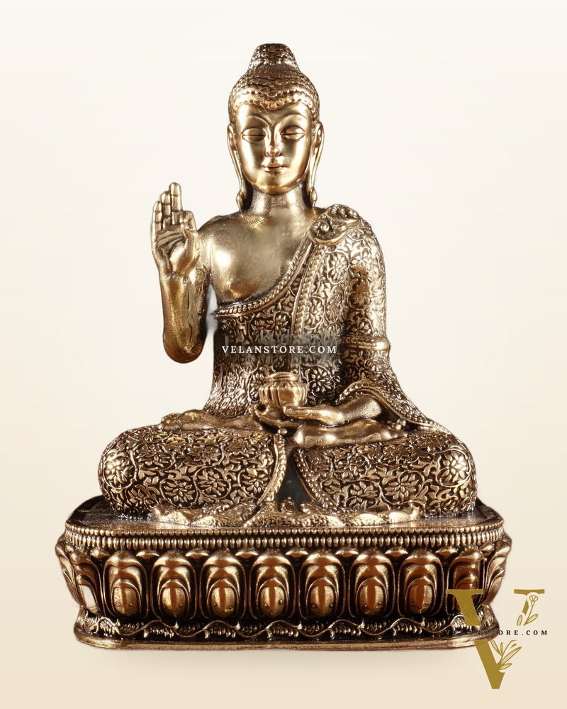Pure Superfine Brass Blessing Buddha Idol 4"