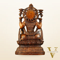 Pure Superfine Brass Goddess Lakshmi Idol - 15.5"