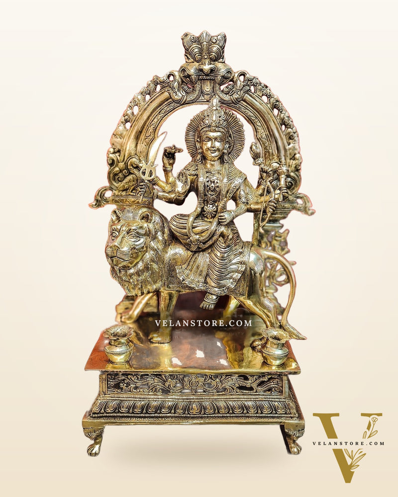 Pure Superfine Brass Handcrafted Goddess Durga Statue 26 inch