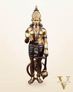 Pure Superfine Brass Large Standing Hanuman Statue 38"
