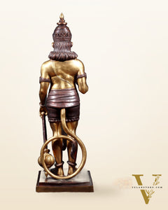 Pure Superfine Brass Large Standing Hanuman Statue 38"