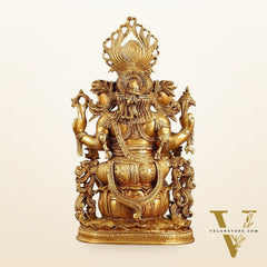 Pure Superfine Brass Lord Ganesha Unique Statue 14 inch