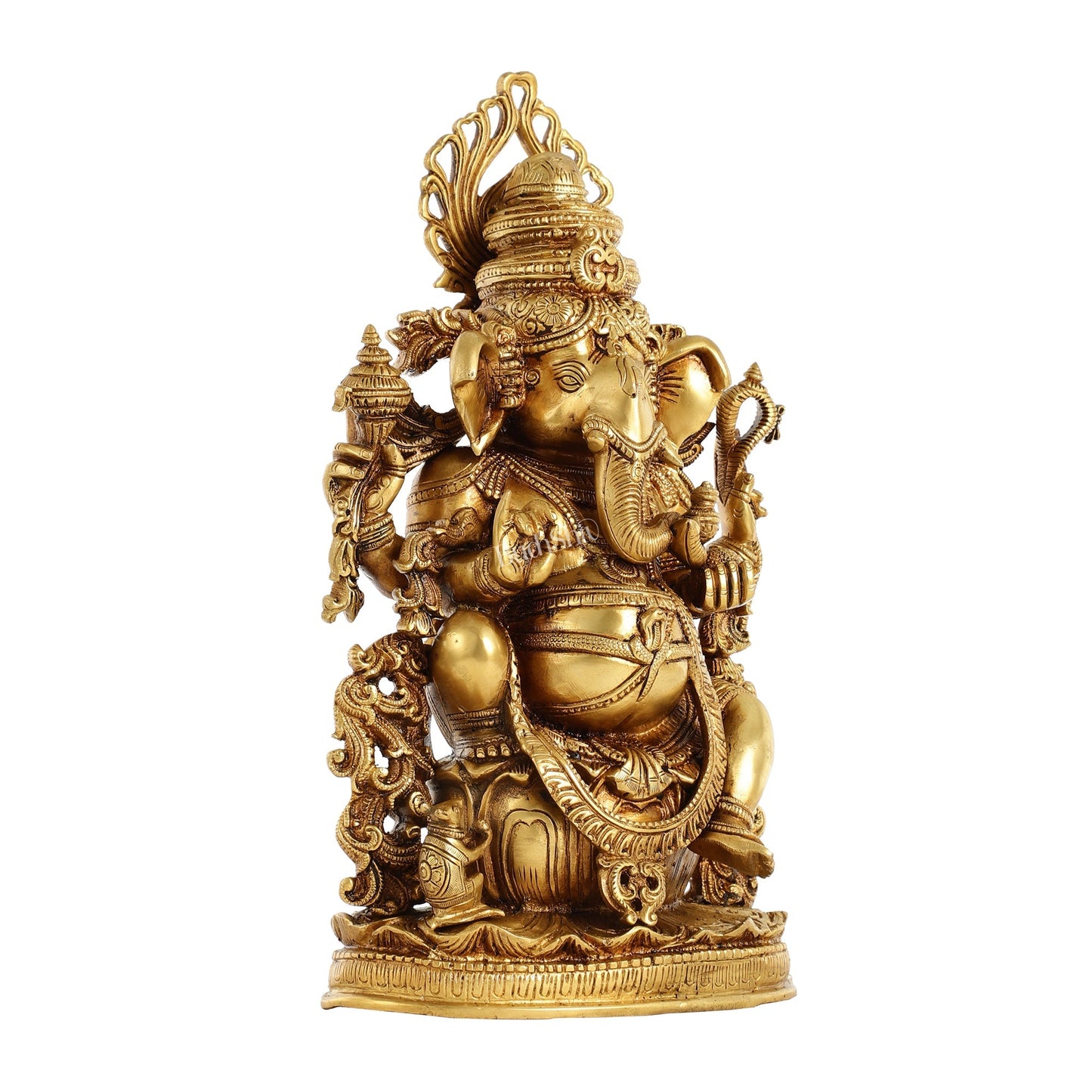 Pure Superfine Brass Lord Ganesha Unique Statue 14 inch