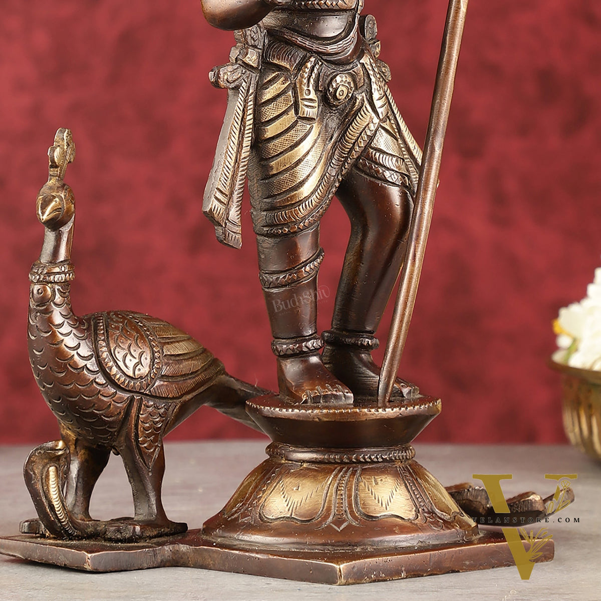 Pure Superfine Brass Raja Murugan Kumaraswamy Idol - 8.75" antique chola