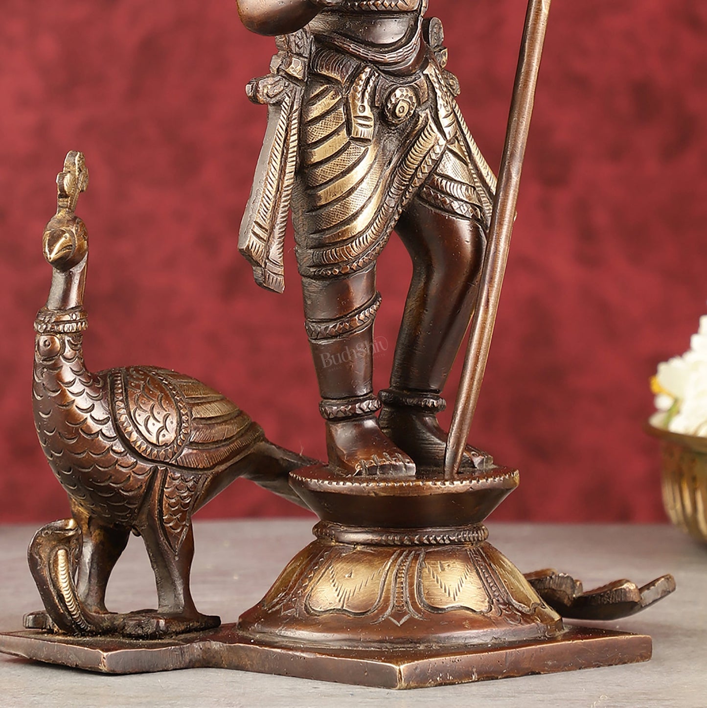 Pure Superfine Brass Raja Murugan Kumaraswamy Idol - 8.75" antique chola