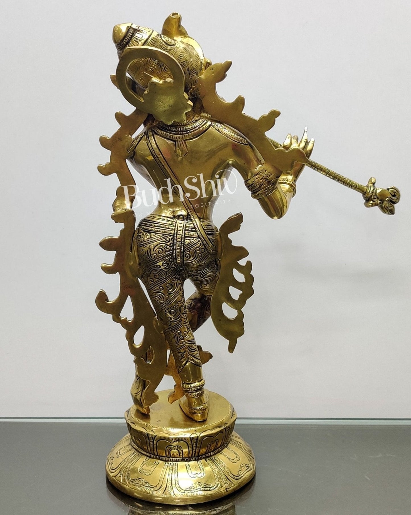 Pure Superfine Brass Very Unique South Indian Style Krishna Statue | Height 17 inches"