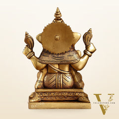 Pure Superfine Handcrafted Brass Ganesha Idol 8 inch