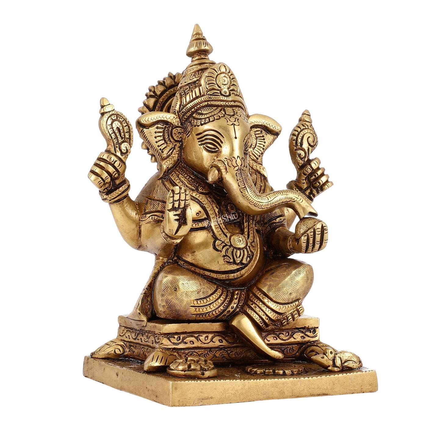 Pure Superfine Handcrafted Brass Ganesha Idol 8 inch