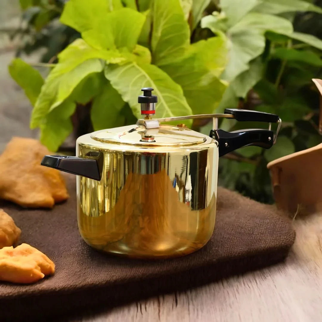 Brass Cooker with tin coating |  Pital Pressure Cooker