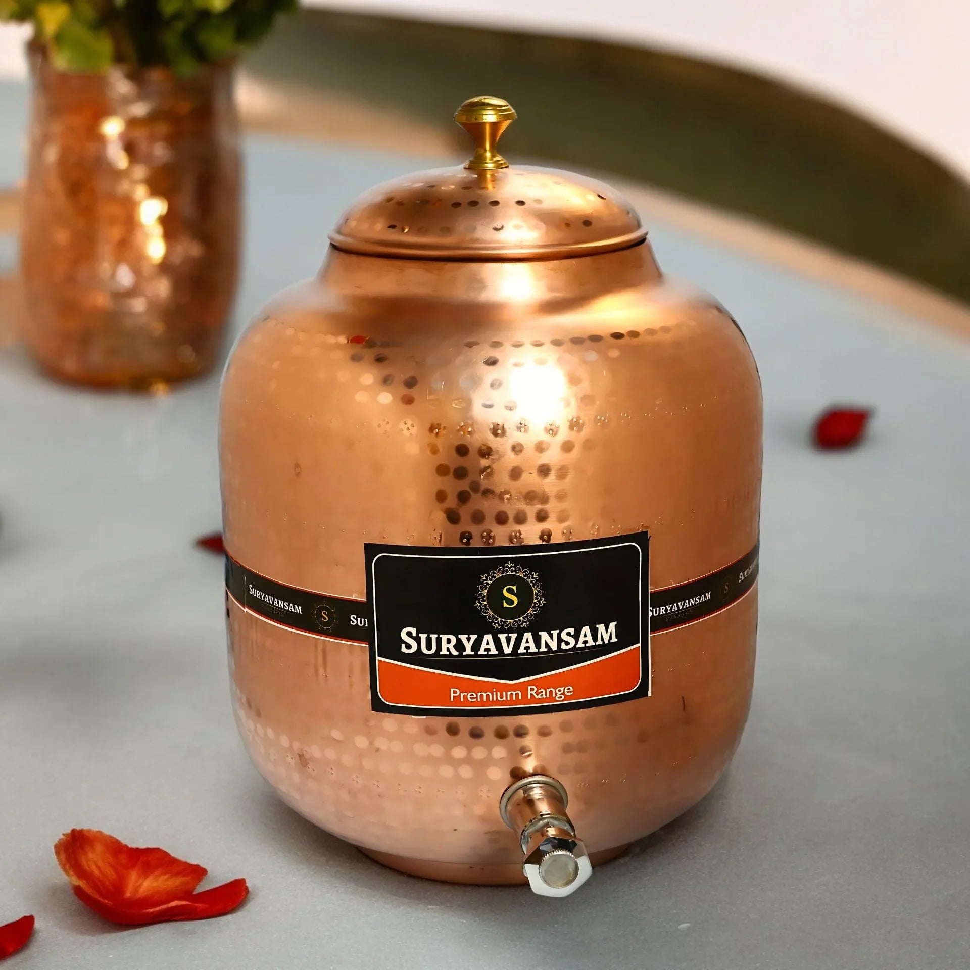Pure Copper Handmade Water Dispenser - Perfect For Drinking Water