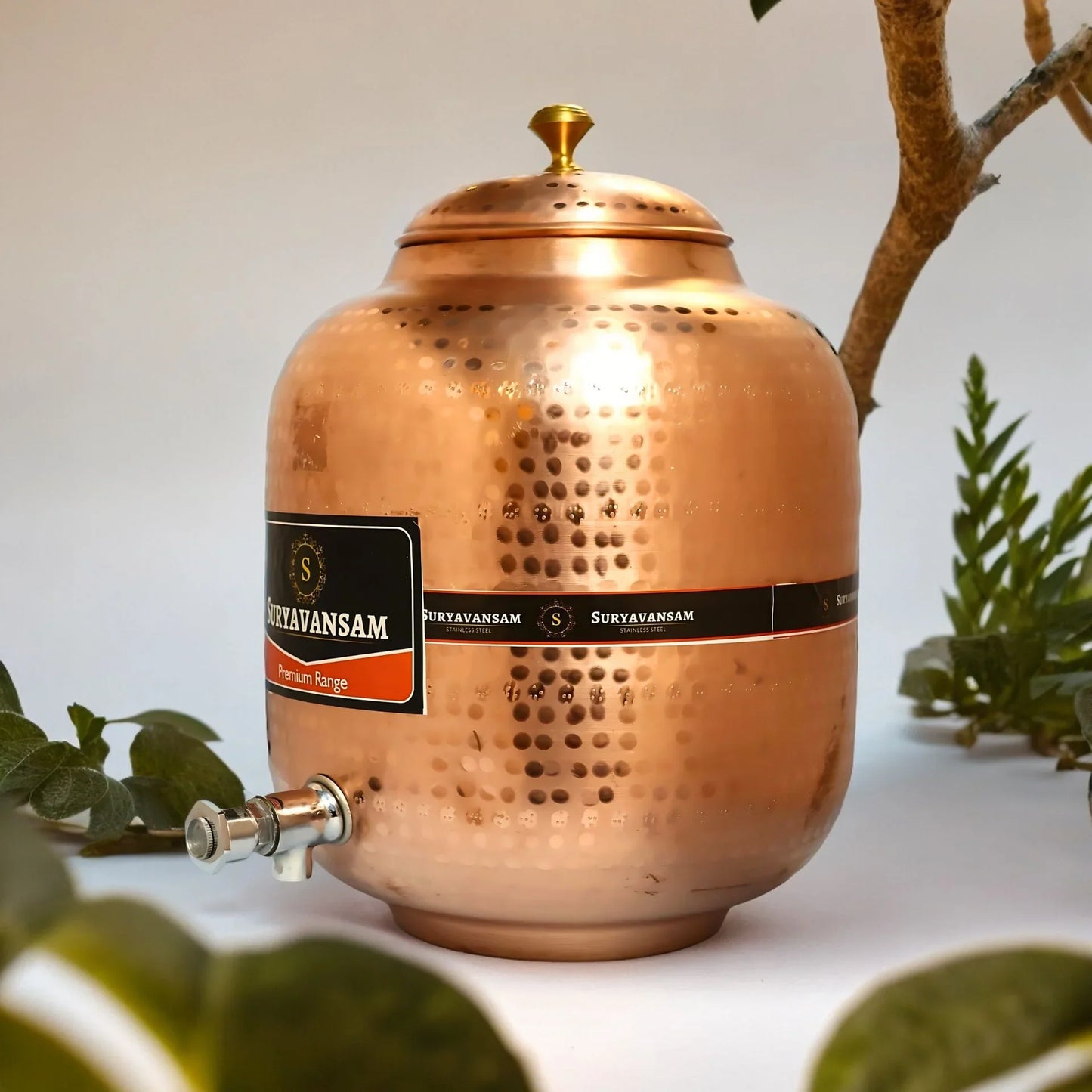 Pure Copper Handmade Water Dispenser - Perfect For Drinking Water