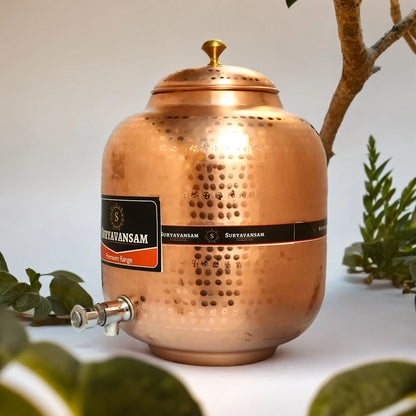 Pure Copper Handmade Water Dispenser - Perfect For Drinking Water
