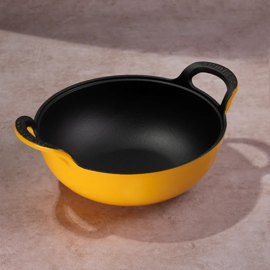 No. 10 Enamel Cast Iron Kadai (3L)
