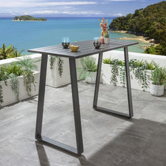 Philip Outdoor Patio Bar Set 6 Chairs and 1 Table Set Braided & Rope