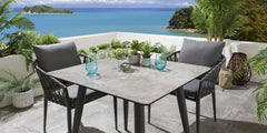 Pepita Outdoor Patio Seating Set 2 Chairs and 1 Table Set Braided & Rope