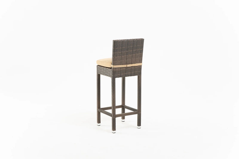 Sauceda Outdoor Patio Bar Sets 2 Chairs and 1 Table (Brown)