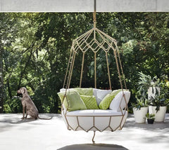 Flavio Single Seater Hanging Swing Without Stand For Balcony , Garden Swing