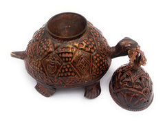Brass Dhoop Dani Idol, Peetal Sambrani Burner, Pital Agarbatti Stand for Pooja, Traditional Pittal Dhoop Holder Murti, Brown, 6 Inch, 1 Piece