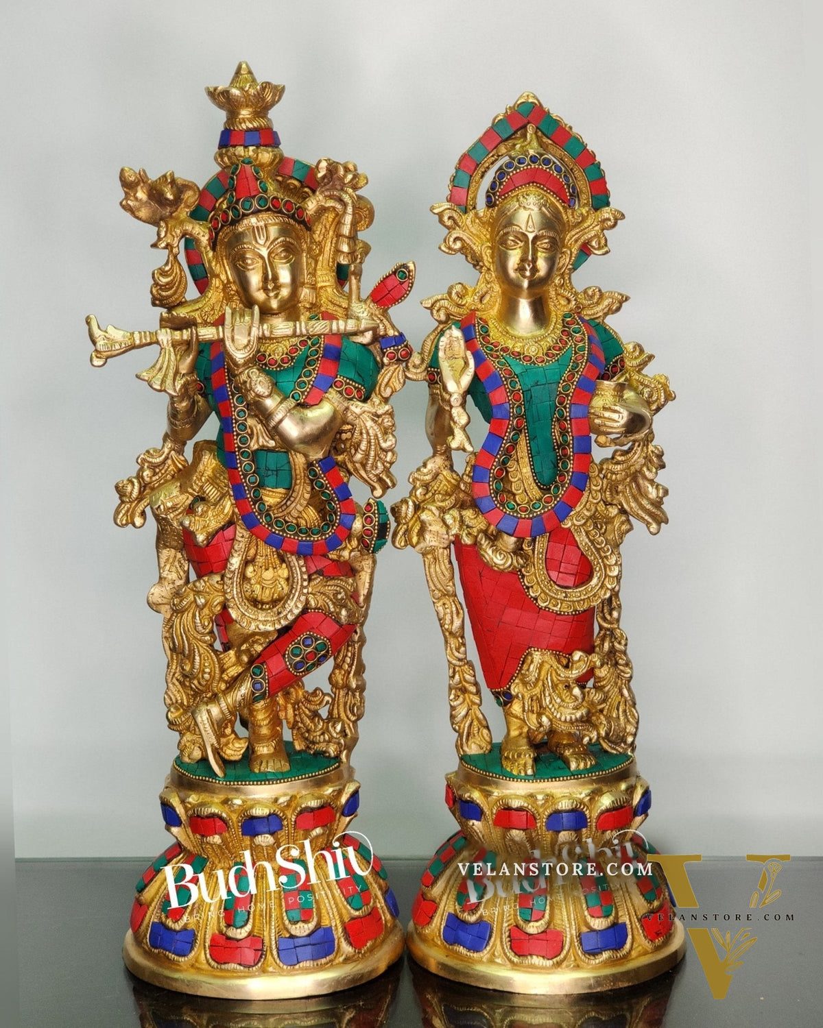Radha Krishna Brass idols 18 inch