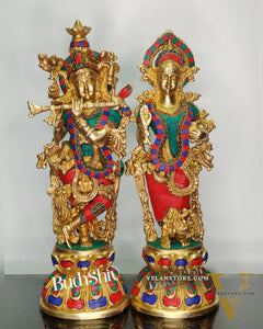 Radha Krishna Brass idols 18 inch