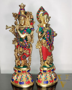 Radha Krishna Brass idols 18 inch
