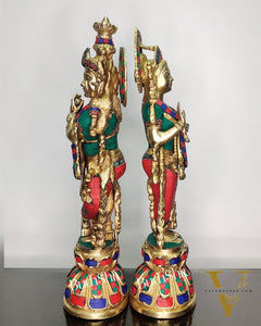 Radha Krishna Brass idols 18 inch