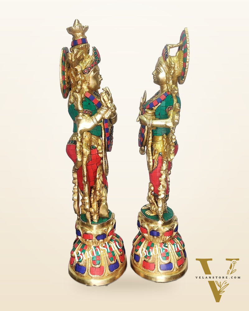 Radha Krishna Brass idols 18 inch