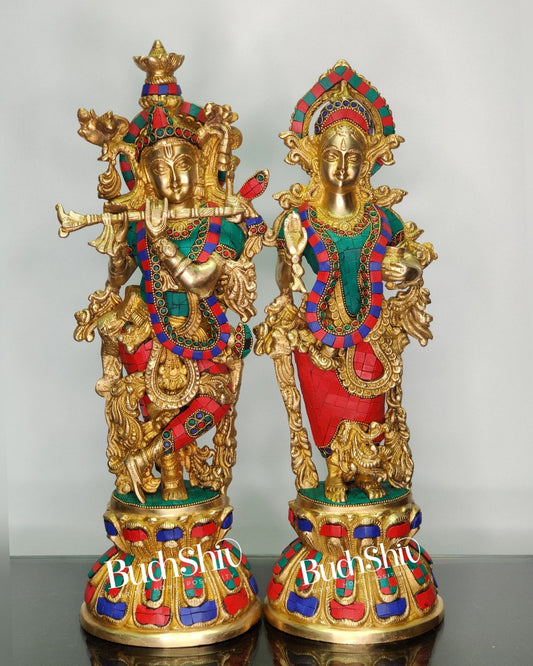 Radha Krishna Brass idols 18 inch
