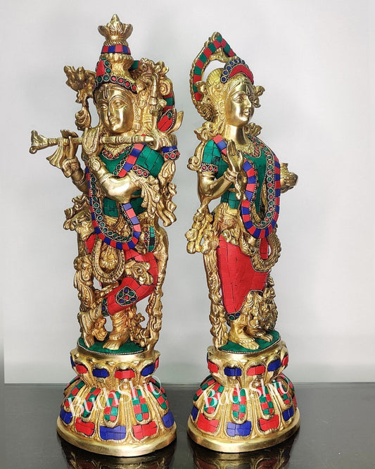 Radha Krishna Brass idols 18 inch
