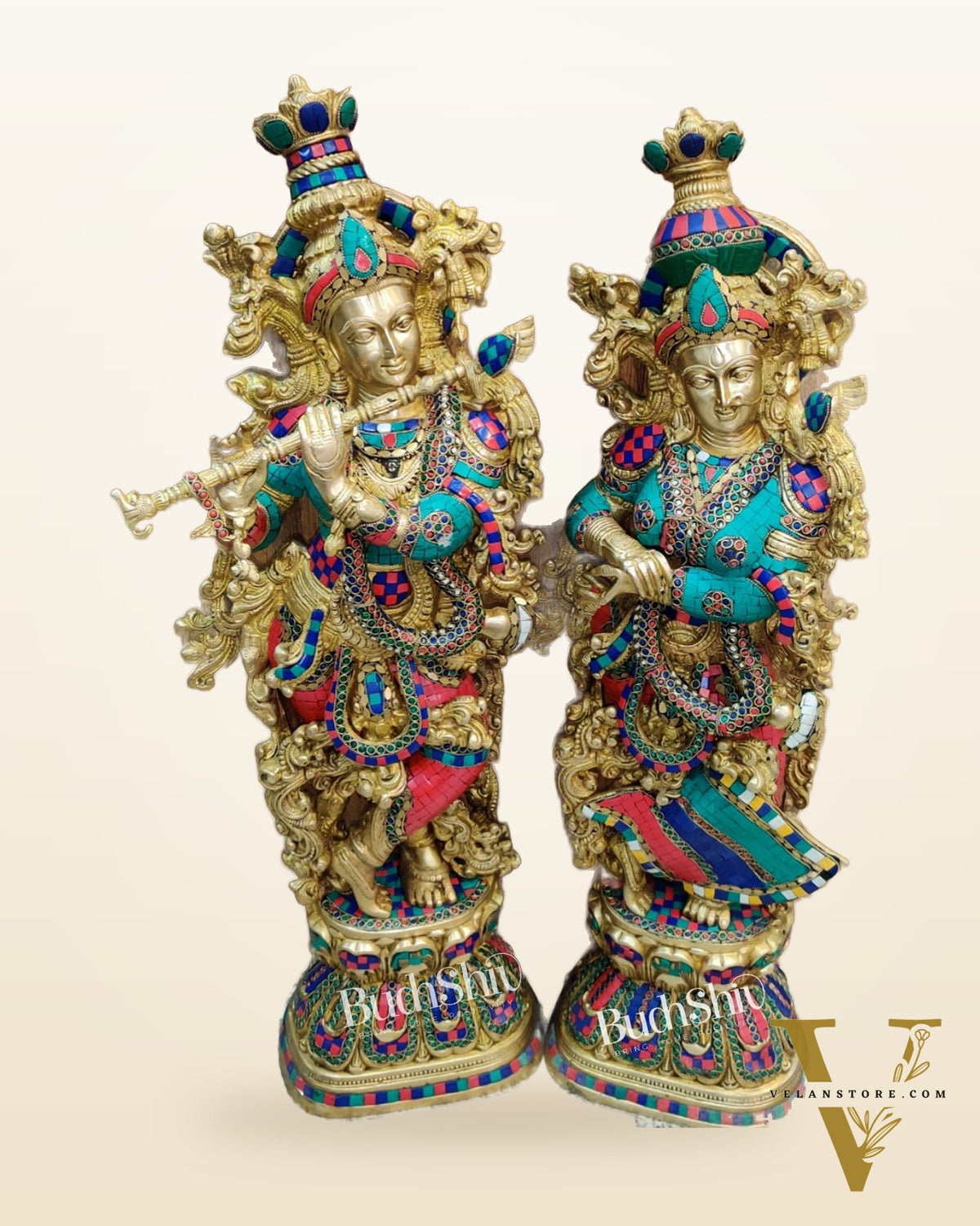 Radha krishna Brass idols 29 inch