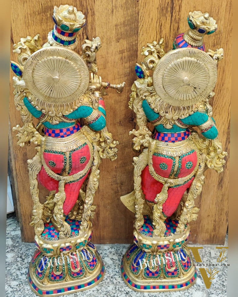 Radha krishna Brass idols 29 inch