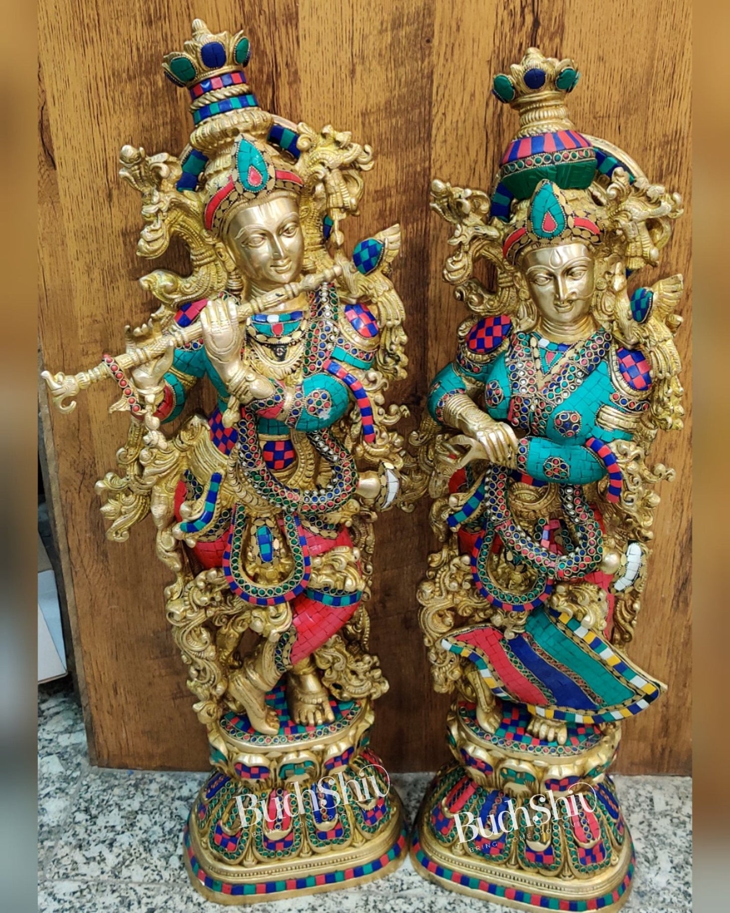 Radha krishna Brass idols 29 inch