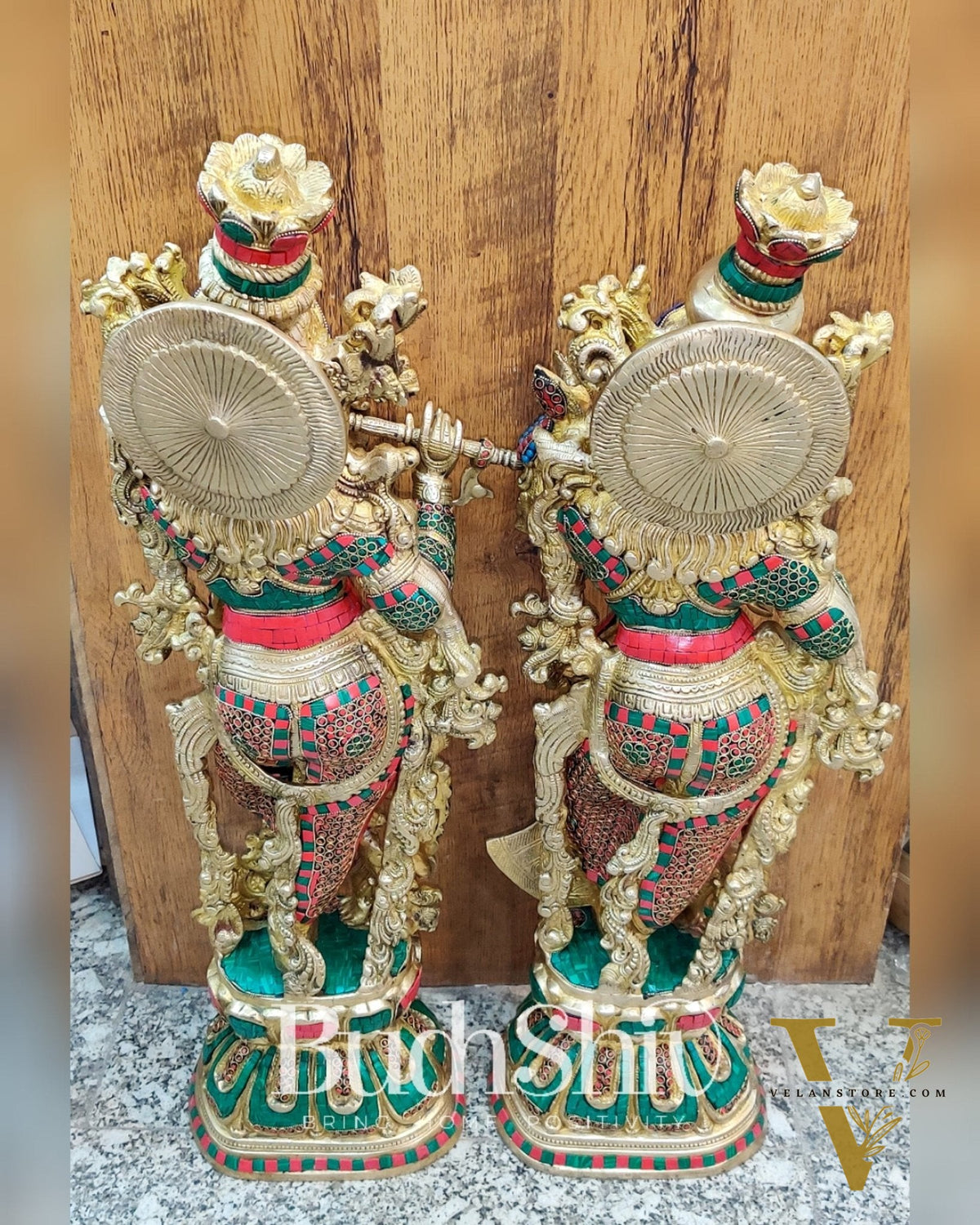 Radha Krishna Brass idols 29 inches