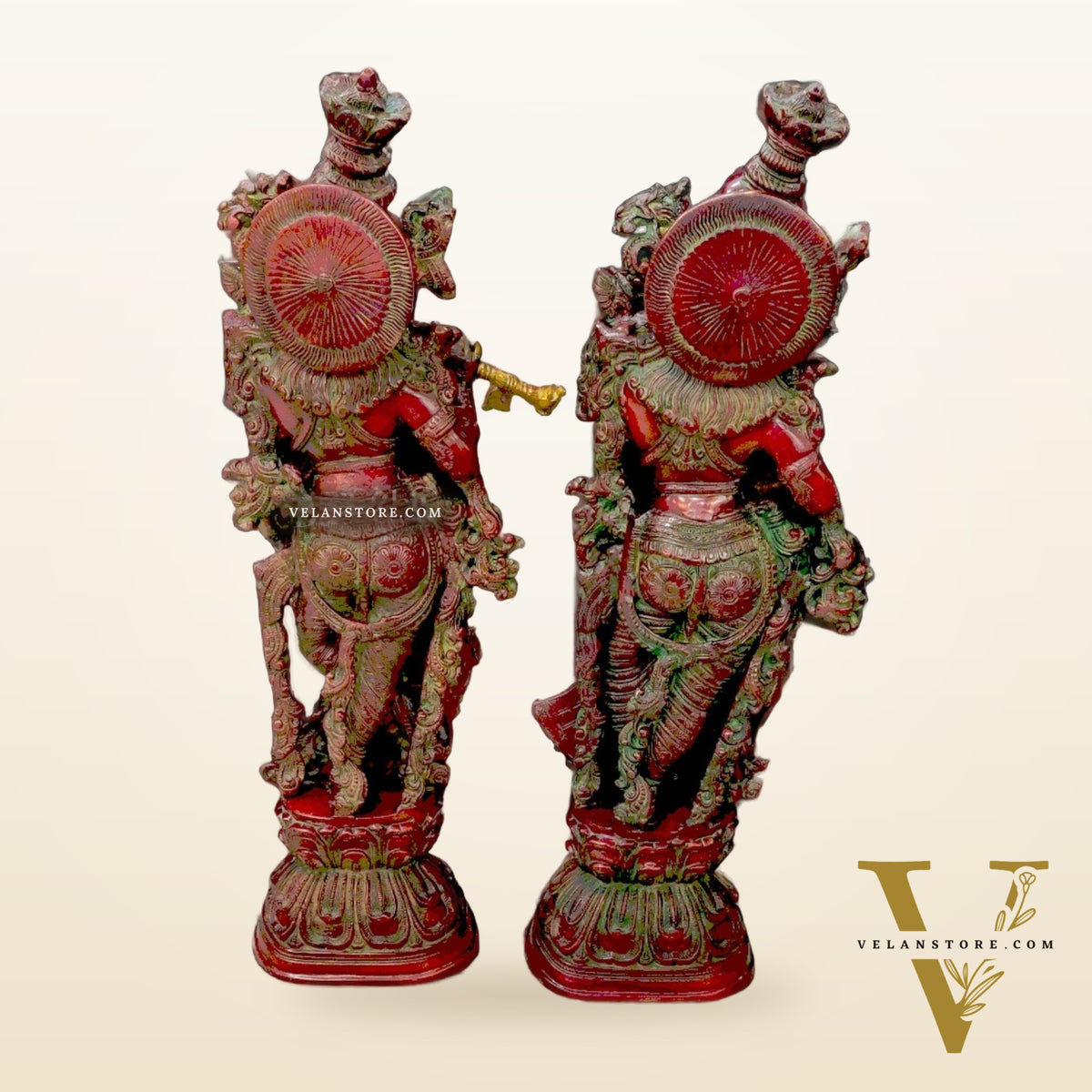 Radha Krishna Brass idols 29 inches