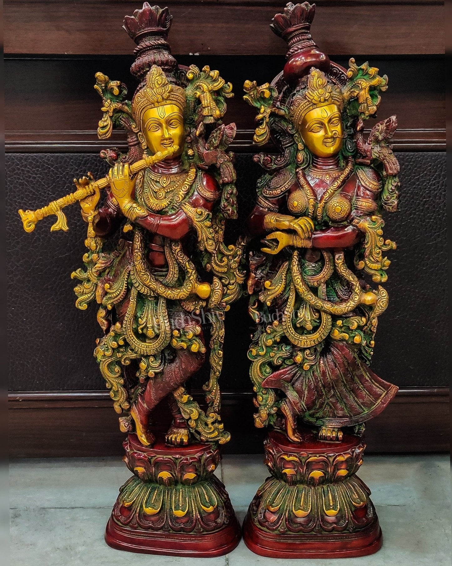 Radha Krishna Brass idols 29 inches