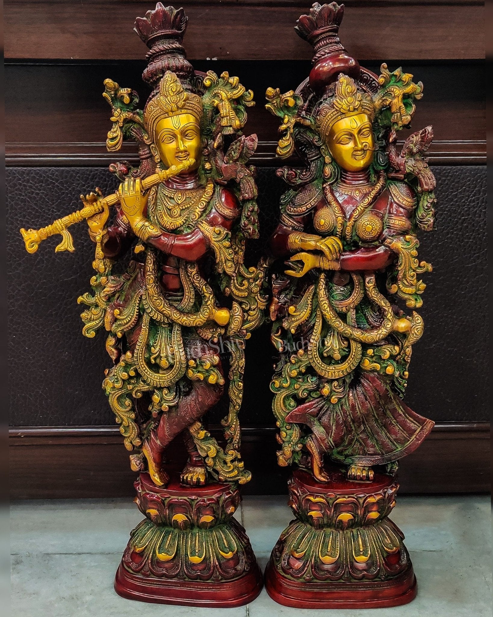 Radha Krishna Brass idols 29 inches