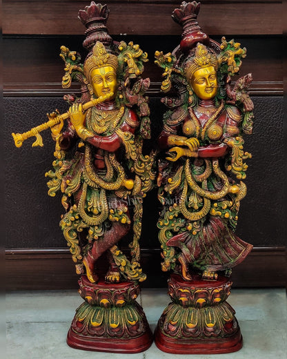 Radha Krishna Brass idols 29 inches